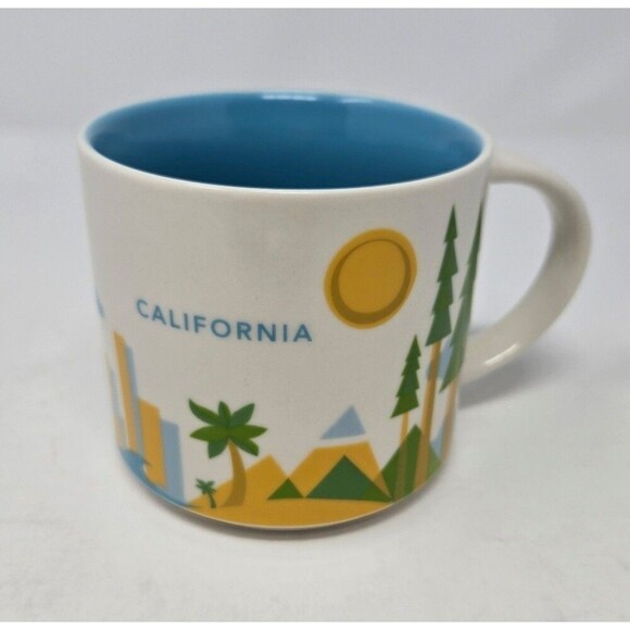 STARBUCKS YOU ARE HERE CALIFORNIA COFFEE MUG CUP RETIRED 2012 COLLECTIBLE TRAVEL - Picture 1 of 11